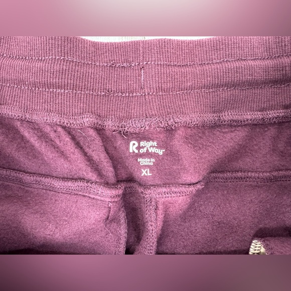 Right Of Way Jogger Pants Mens XL Burgundy Drawstring Casual Stretch - Picture 5 of 11